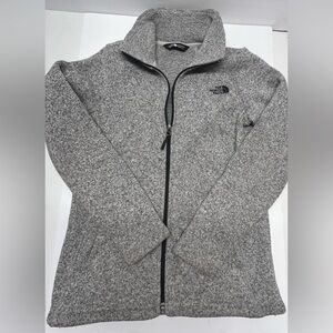 The North Face full zip heather grey jacket size medium (tighter fit)